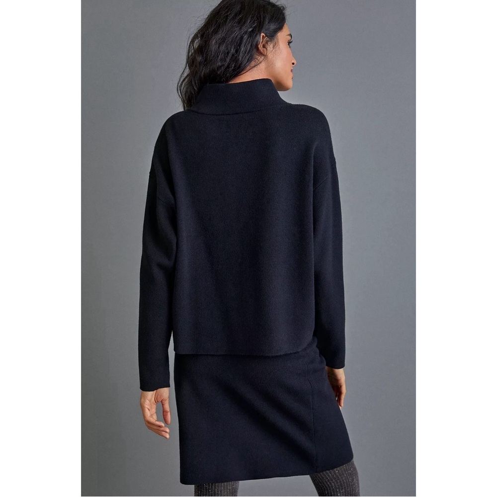 Anthropologie Maeve Anja Sweater Midi Skirt Black NWT SZ XL - Picture 5 of 12